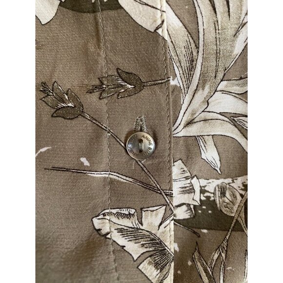 Anine Bing Bruni Tropical Print Shirt Sz XS Short Sleeve Button Down Green White - Picture 6 of 8